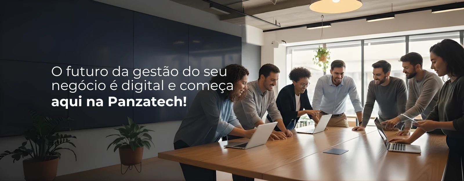 Banner original de soluções digitais Panzatech